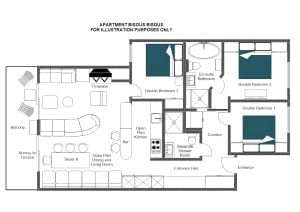 Apartment Bisous Bisous - Second floor Floorplan