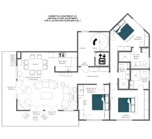 Apartment Corbettaz - Second floor Floorplan
