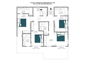 Chalet La Rochette - Upper ground floor  Floorplan