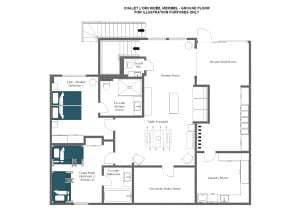 Chalet L’Orchidée - Ground floor Floorplan