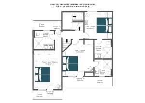 Chalet L’Orchidée - Second floor Floorplan