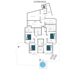 Chalet Pierrier - Ground floor Floorplan