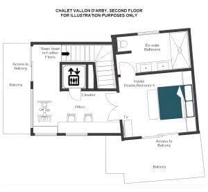 Chalet Vallon D’Arbi - Second floor Floorplan