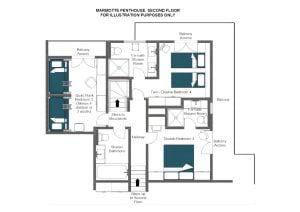 Marmotte Penthouse - Second floor Floorplan