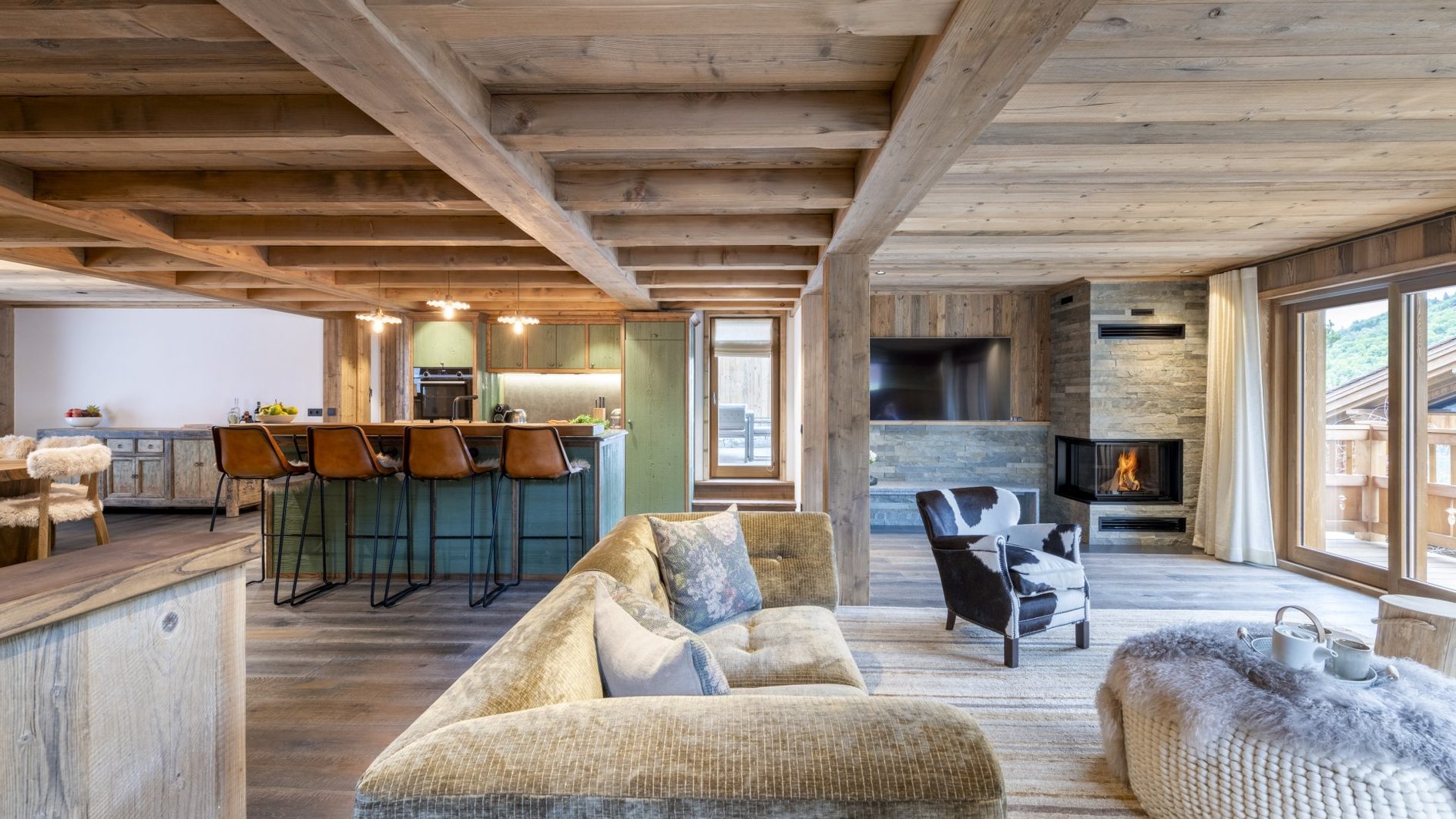 Chalet Caribou in Méribel, France - Living Area