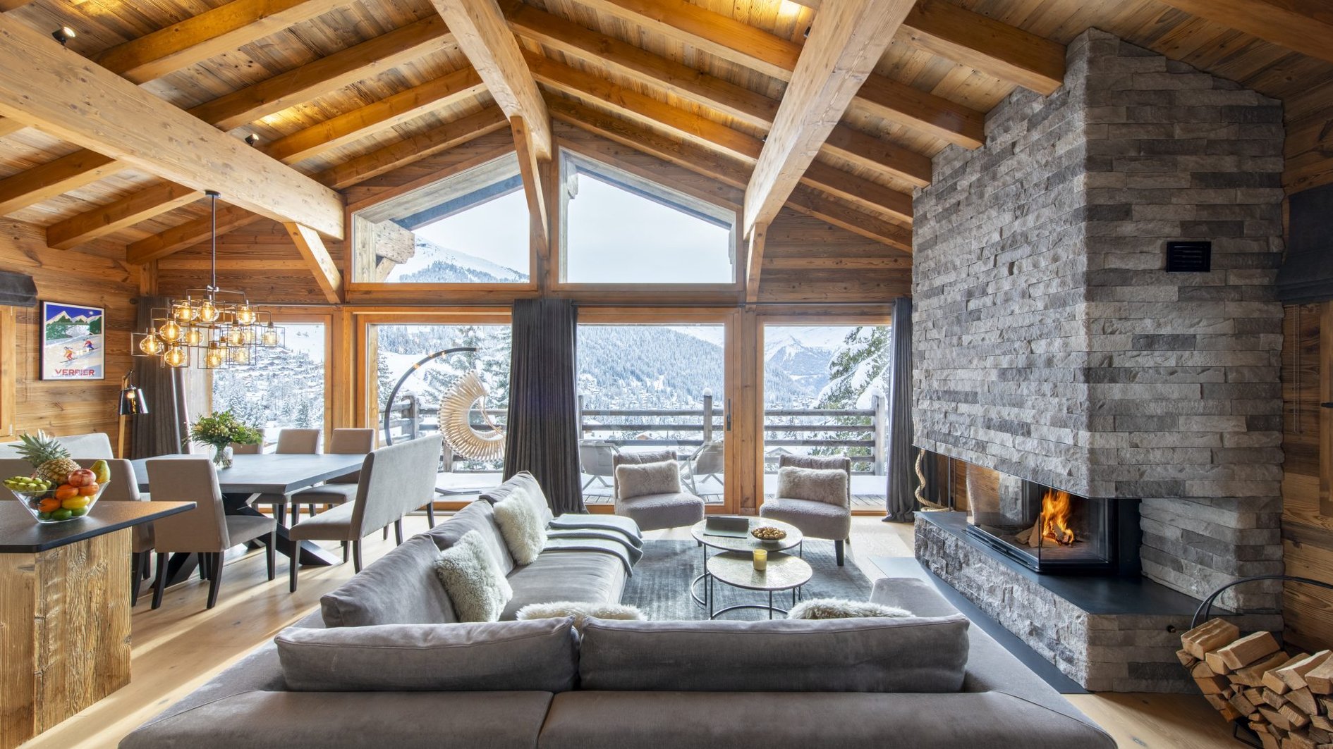 Chalet Cortil in Verbier, Switzerland - Living Area
