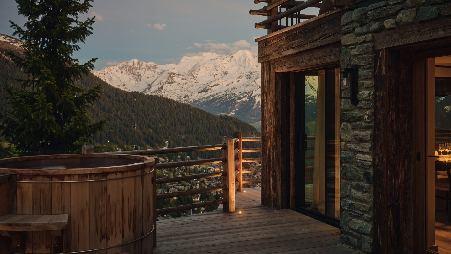 Chalet Vallon D’Arbi in Verbier, Switzerland - Hot tub