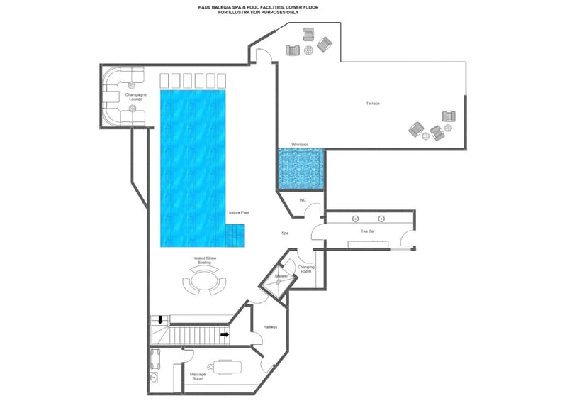 Balegia Apartment 3 - Shared spa (ground floor)  Floorplan