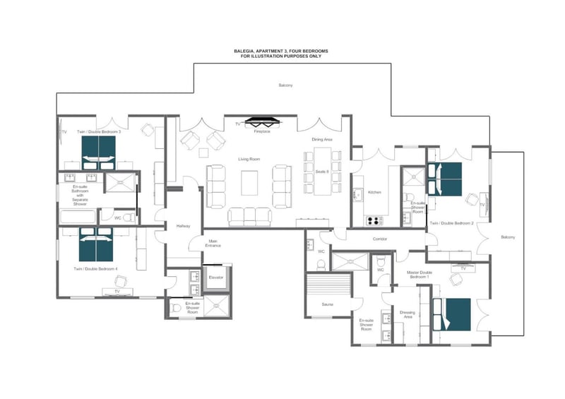 Balegia Apartment 3 - Second floor Floorplan