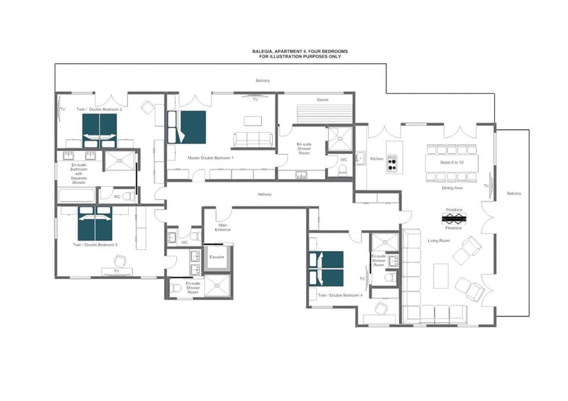 Balegia Apartment 4 - Third floor Floorplan