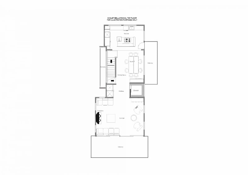 Bella Rocca - Top floor Floorplan