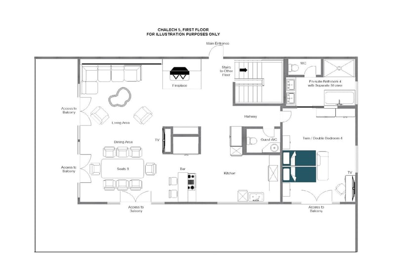 Chalech L - Top floor Floorplan