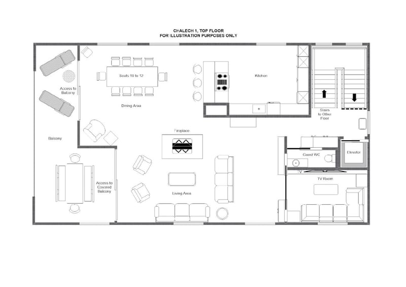 Chalech S - Top floor Floorplan