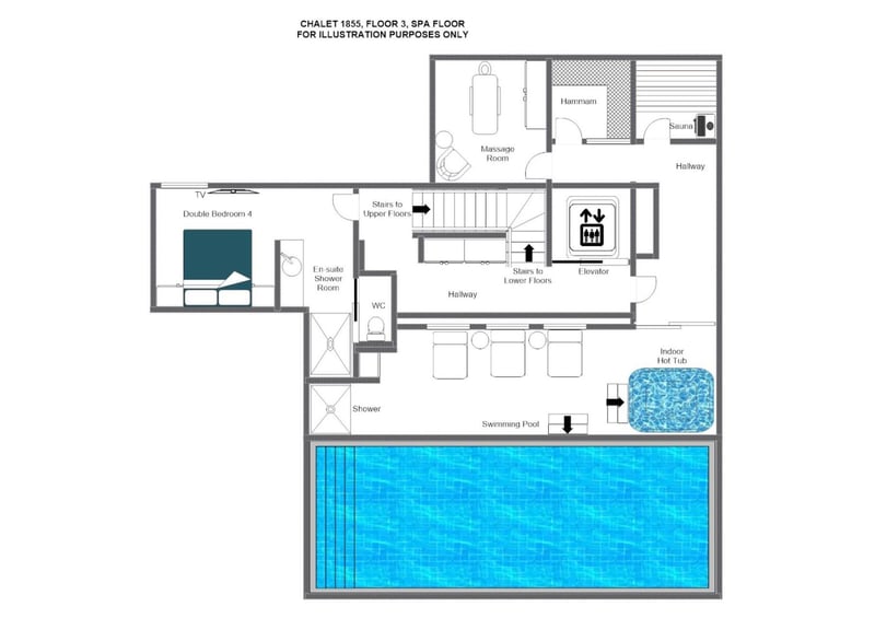 Chalet 1855 - Third floor  Floorplan