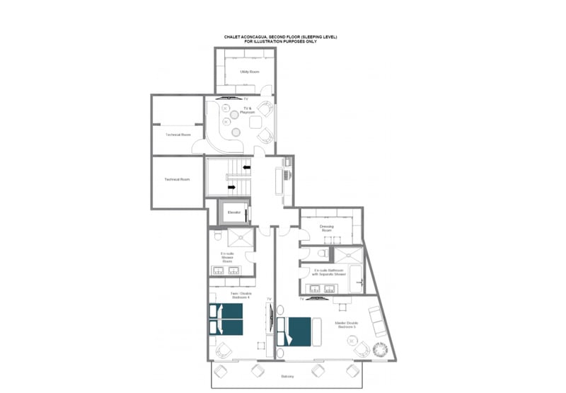 Chalet Aconcagua - Second floor  Floorplan