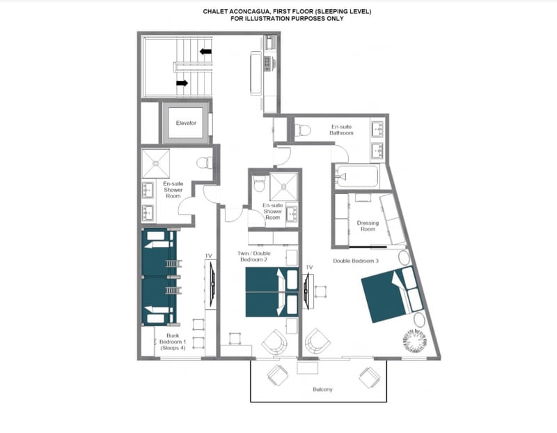 Chalet Aconcagua - First floor Floorplan