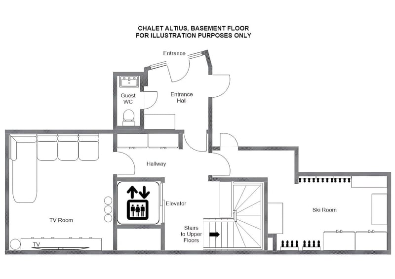 Chalet Altius - Basement floor Floorplan