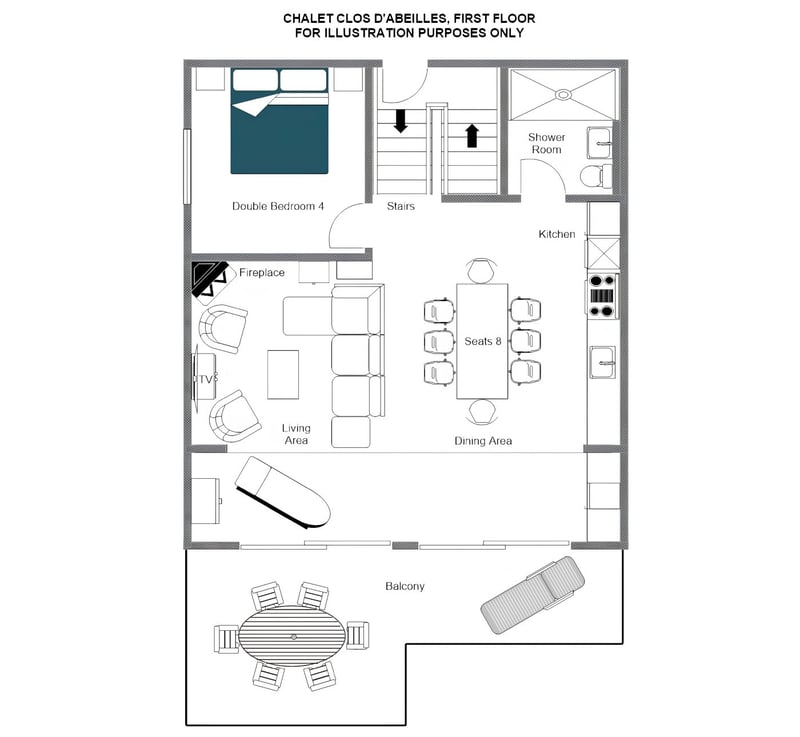 Chalet Clos d’Abeilles - First floor Floorplan