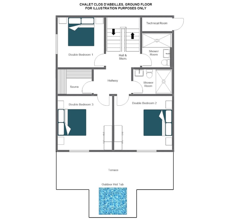 Chalet Clos d’Abeilles - Underground floor Floorplan