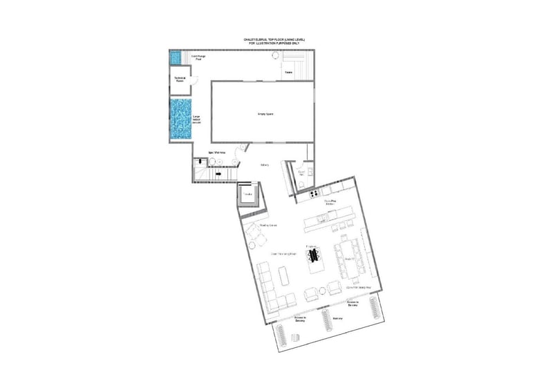Chalet Elbrus - Top floor (3rd floor) Floorplan