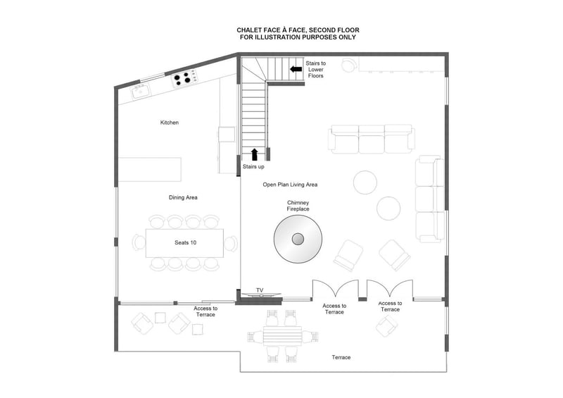 Chalet Face à Face - Top floor Floorplan