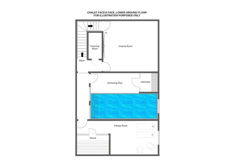 Chalet Face à Face - Lower ground floor Floorplan