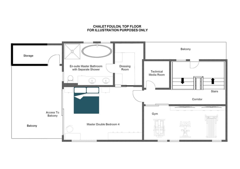 Chalet Foulon - Top floor Floorplan