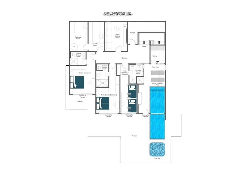 Chalet Foulon - Ground floor Floorplan