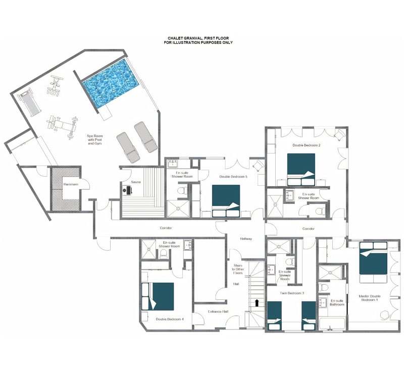 Chalet Granval - First floor Floorplan