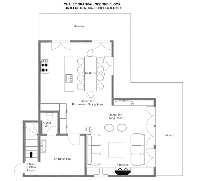 Chalet Granval - Second floor Floorplan