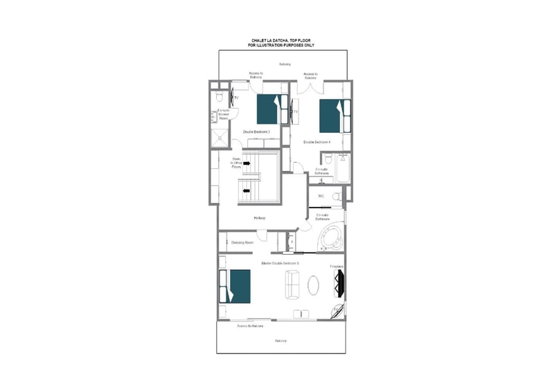 Chalet La Datcha - Top floor Floorplan