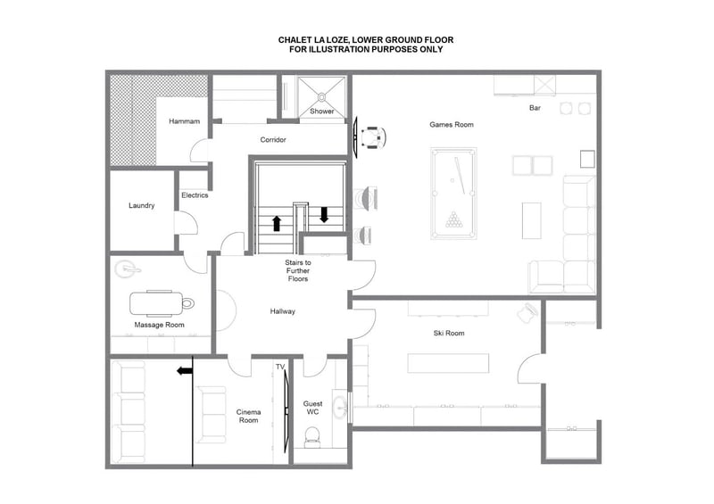 Chalet La Loze - Ground floor Floorplan
