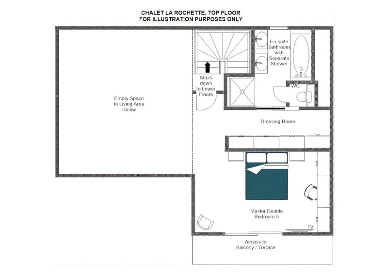 Chalet La Rochette - Top floor  Floorplan