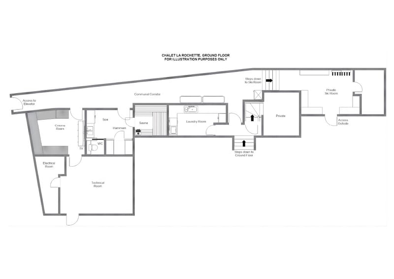 Chalet La Rochette - Ground floor  Floorplan