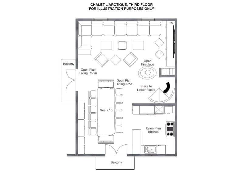 Chalet L’Arctique - Top floor  Floorplan