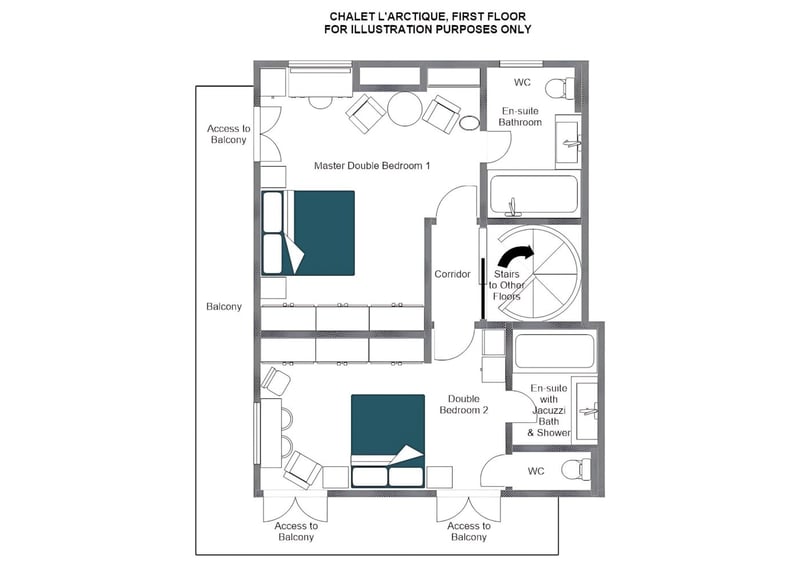 Chalet L’Arctique - First floor  Floorplan