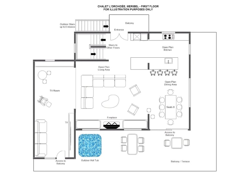 Chalet L’Orchidée - First floor  Floorplan