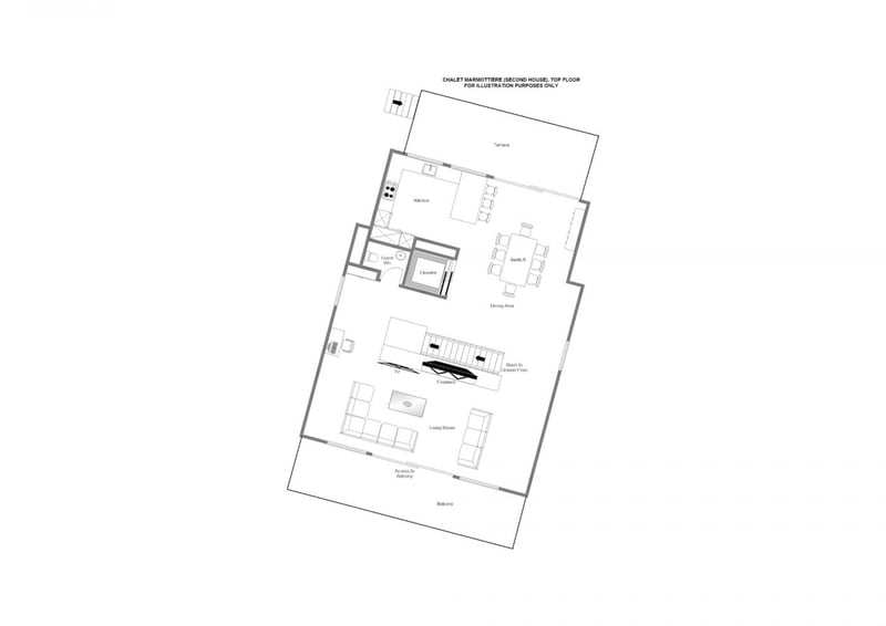 Chalet Marmottière - Top floor (marmottiÈre - second house) Floorplan