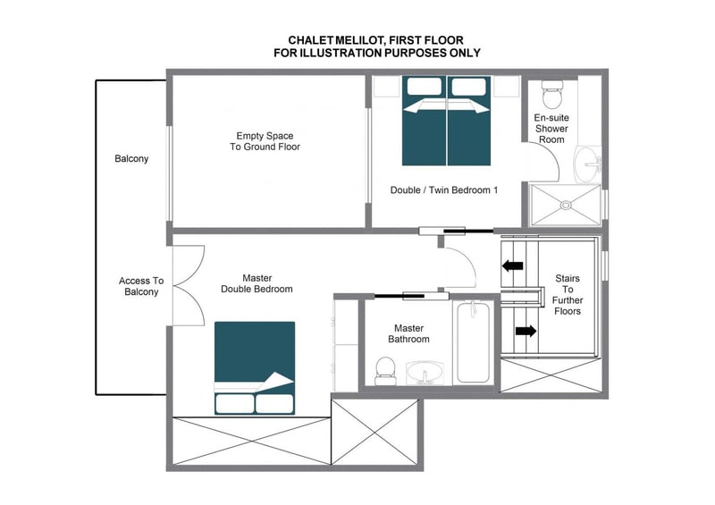 Chalet Melilot - Top floor  Floorplan