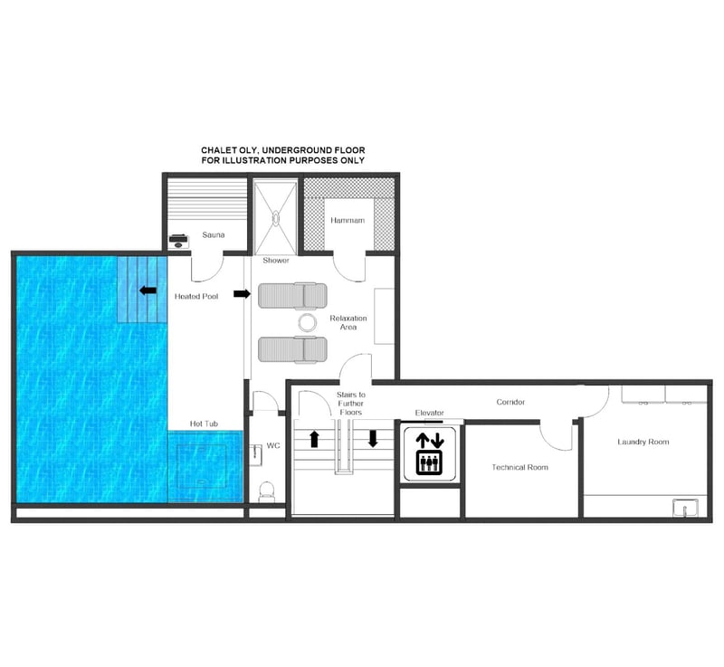 Chalet Oly - Underground floor Floorplan