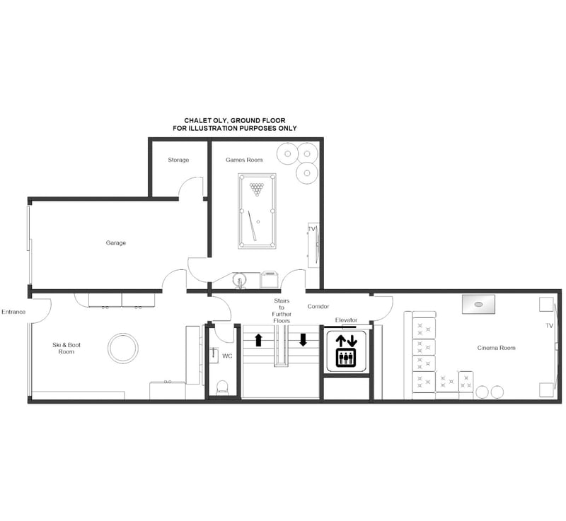 Chalet Oly - Ground floor Floorplan