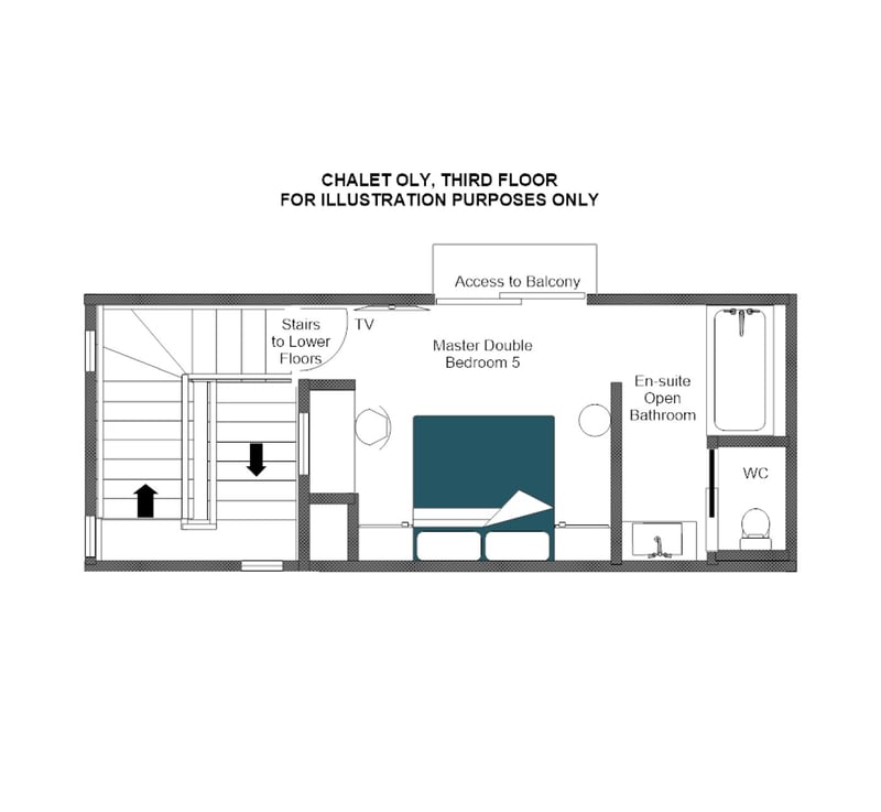 Chalet Oly - Third floor Floorplan