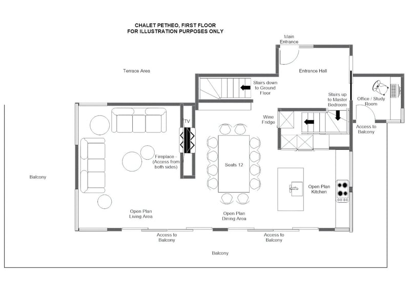 Chalet Petheo - First floor Floorplan