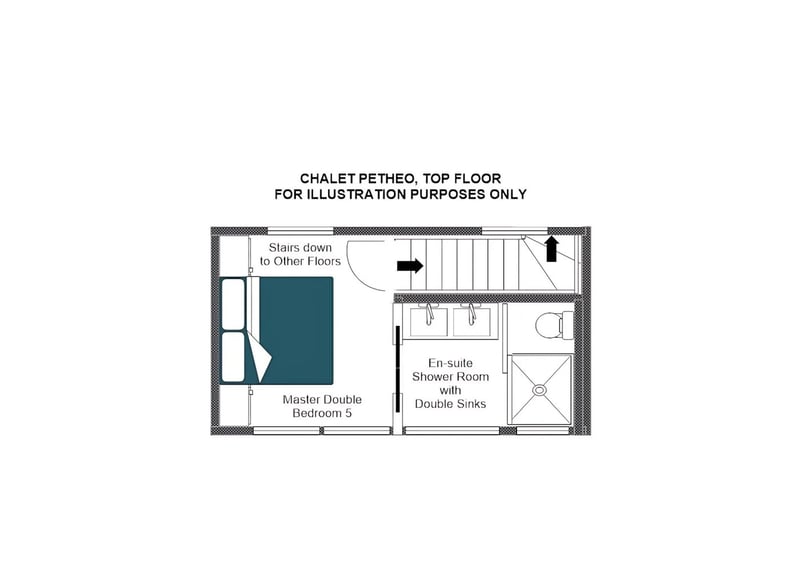 Chalet Petheo - Top floor Floorplan