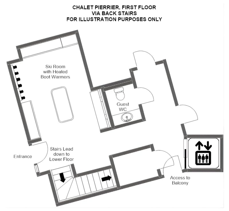 Chalet Pierrier - First floor Floorplan