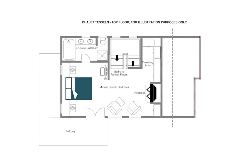 Chalet Tesseln - Top floor  Floorplan