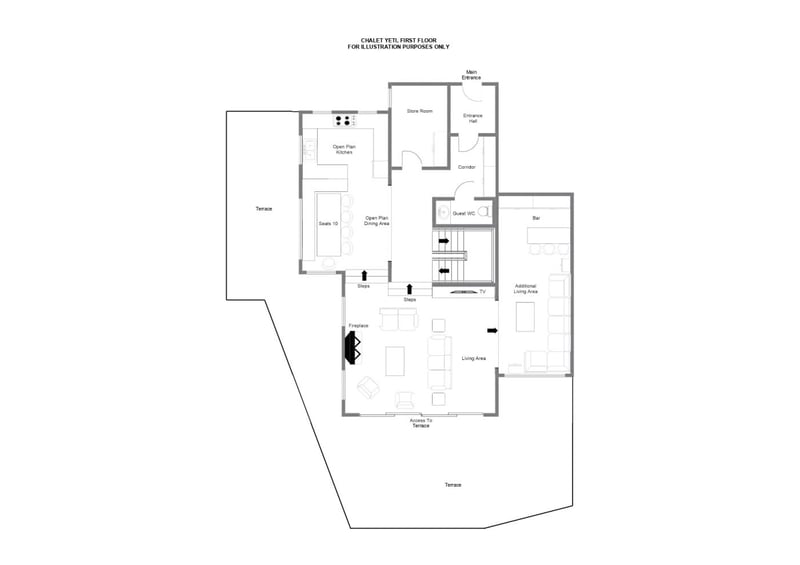 Chalet Yeti - First floor Floorplan