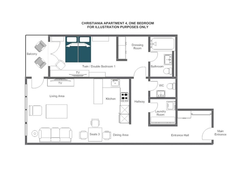 Christiania Apartment 4 - First floor Floorplan