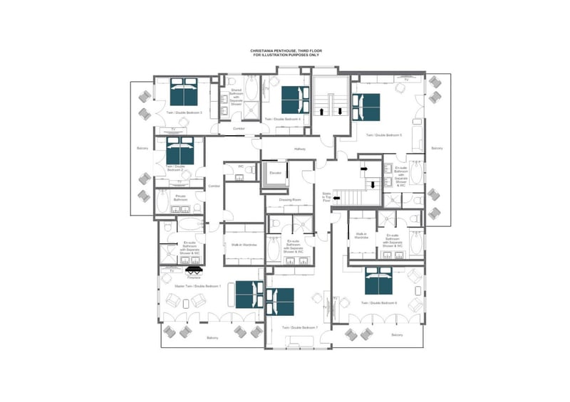 Christiania Penthouse - Third floor (first half) Floorplan