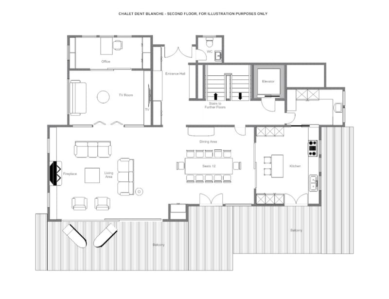 Dent Blanche - Living floor  Floorplan